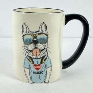 Signature Housewares‎ I Woof Music Mug French Bulldog Dog Coffee Cup Stoneware